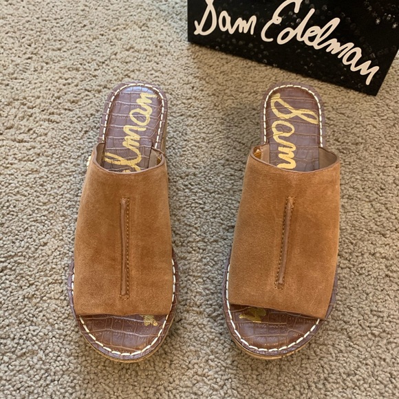 NEW Sam Edelman Ranger Platform Wedge Brown Suede - Picture 7 of 11